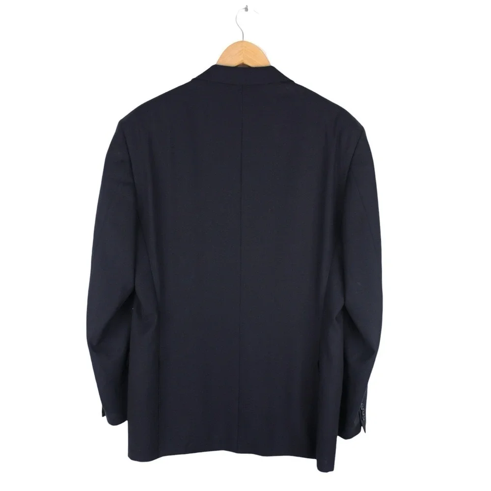 Canali‎ Black Wool Blazer Sport Coat Made in Italy Luxury Tailored Jacket 58